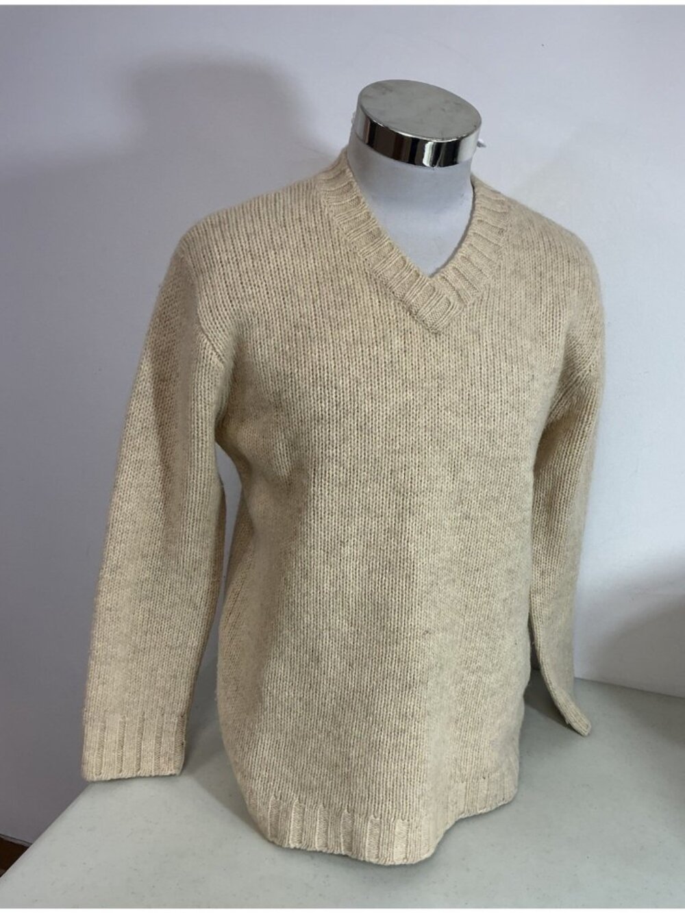 J Crew Wool Sweater V Neck Mens Medium